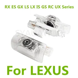 2X LED żarówki światło Ghost Shadow powitalne do drzwi samochodu akcesoria do Lexus RX ES GX LS LX IS GS RC UX Series ES200 ES250 ES260 ES300