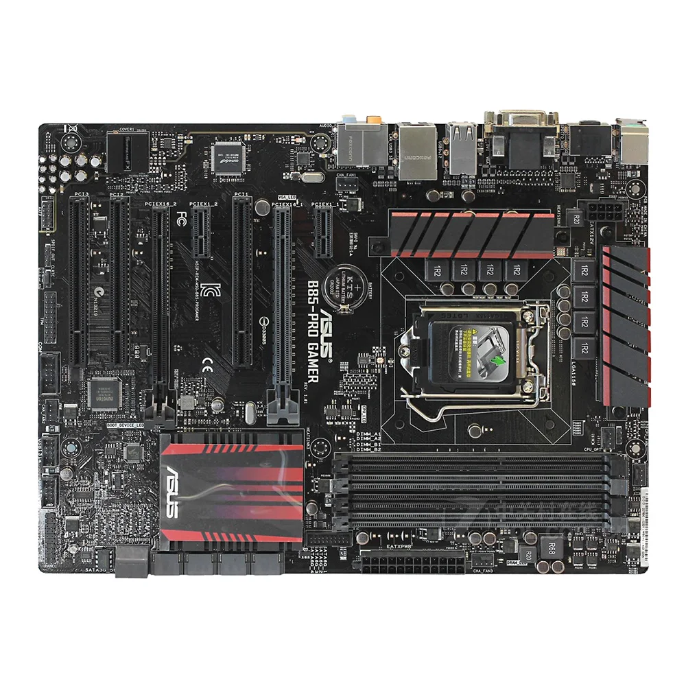 ASUS B85 PRO GAMER LGA 1150 32GB 4×DDR3  PCI-E 3.0 4×USB3.0 1×DVI 1×VGA 1×HDMI