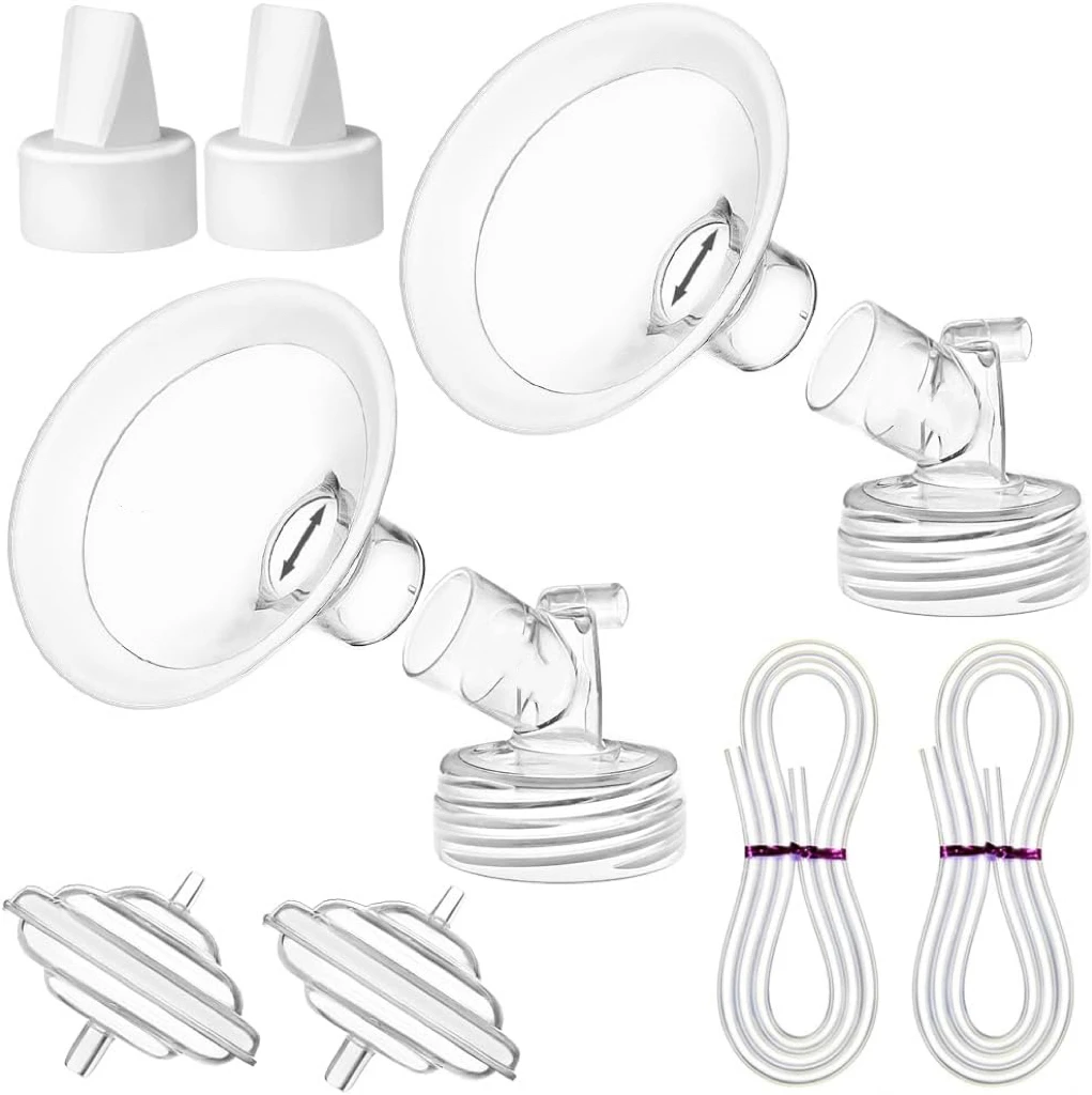 Breast Pump Parts for Spectra S2 Spectra S1 Spectra 9 Plus Breast Pumps, 21mm Flange Backflow Protector Tubing Valves