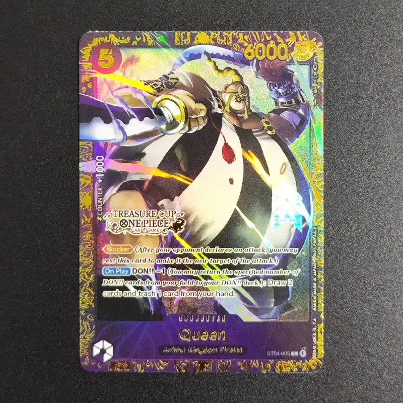 4pcs DIY OPCG 2023 Contest Champion Luffy English One Piece Self-made Flash Card ST10-006 Trafalgar D Water Law Collectible Card