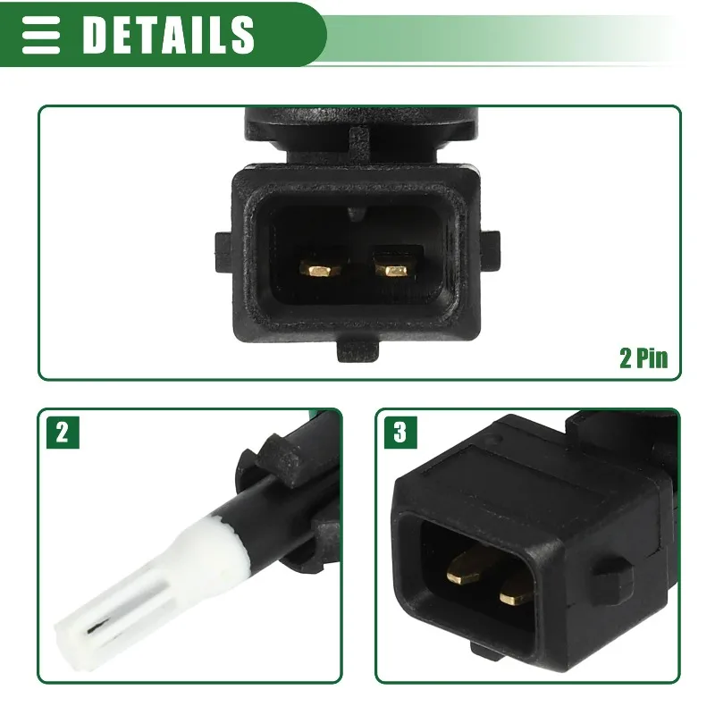 13627792203 เซ็นเซอร์วัดอุณหภูมิอากาศเข้า 2 ขา สำหรับ BMW M3 ปี 2008-2013 พลาสติก X1 X3 X5 X6 ปี 2004-2012 335d ปี 2009-2011