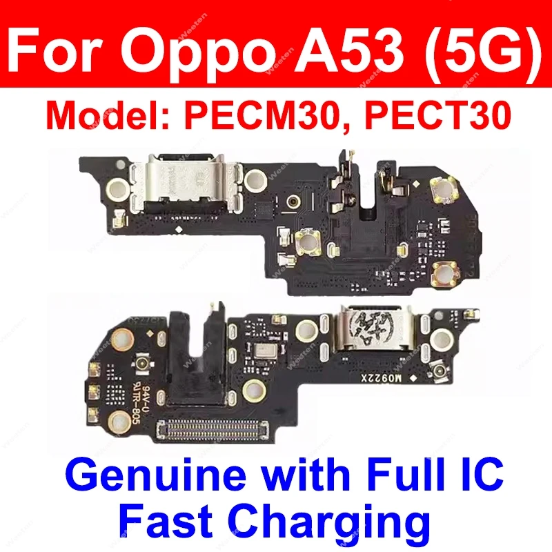 For OPPO A53 A54 A55 A56 A57 A58 A58X 4G 5G USB Charger Board USB Charging Dock Board Connector Flex Cable Fast Charging Parts