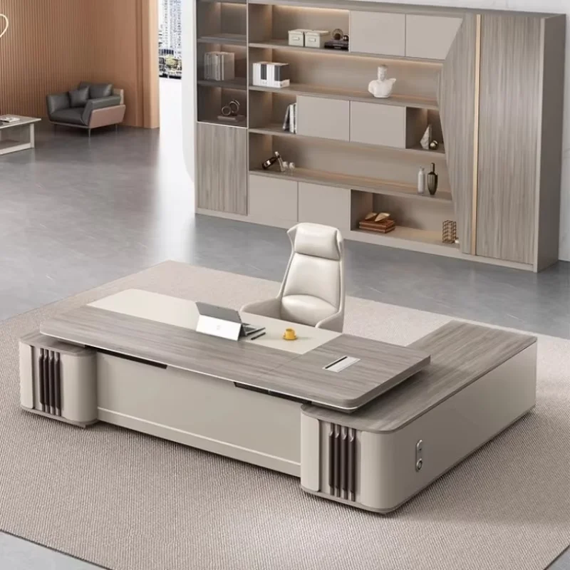 Designer White Executive Desk Storage Wooden Strong Cheap Drawers Office Desks Modern Luxury Mesa De Escritorio Office Furniture