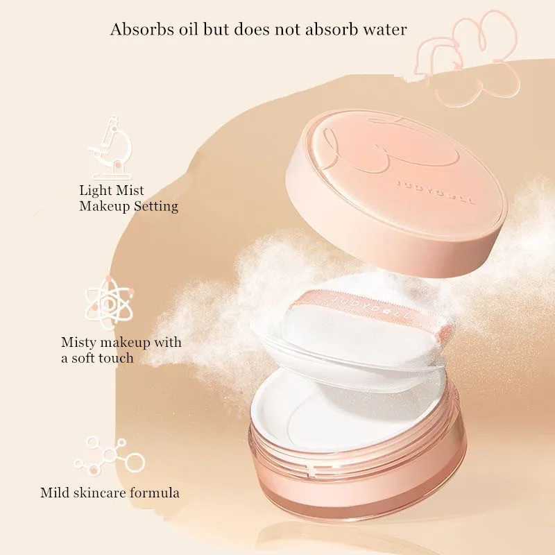 Judydoll Matte Setting Loose Powder Oil Control Long Lasting Hold Makeup Light Mist Transparent Face Finishing Powder