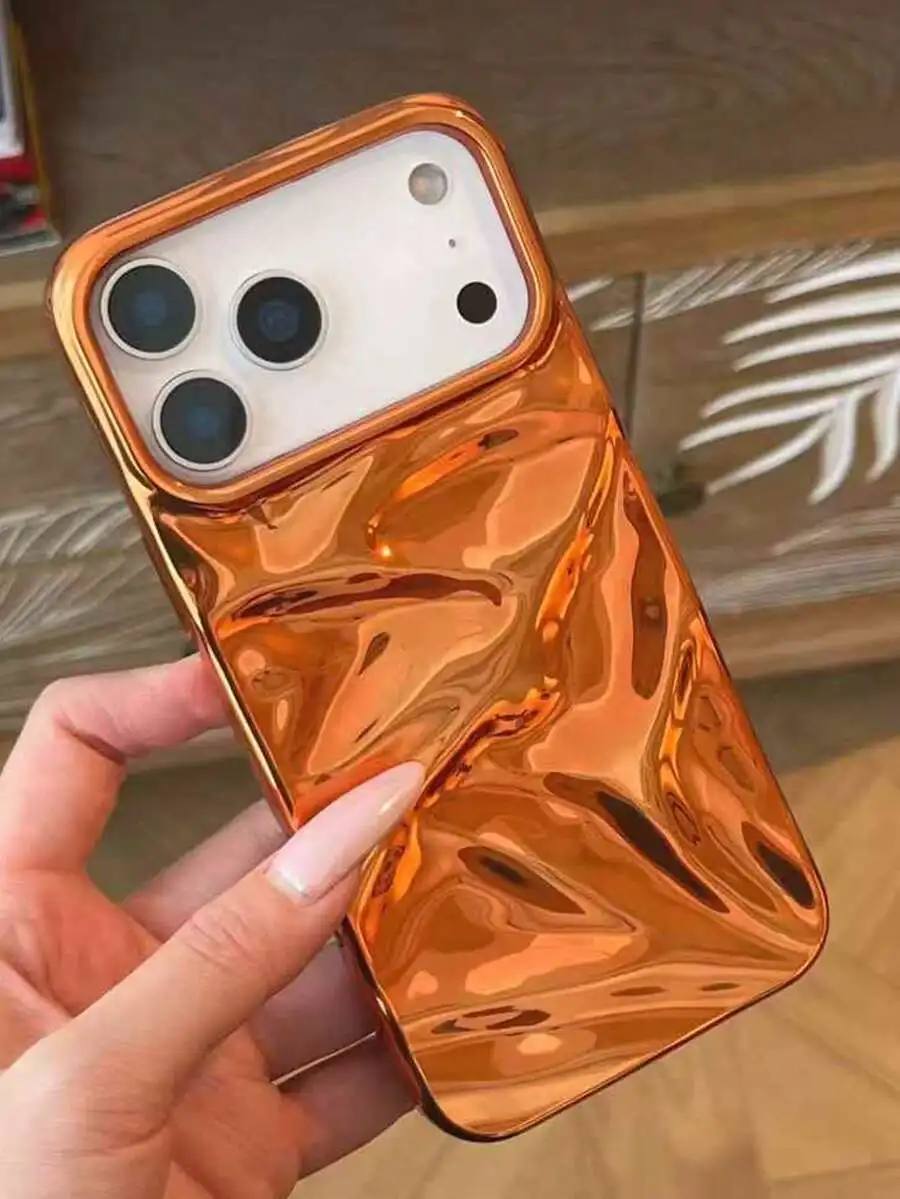 

3D Glossy Wavy Soft Silicone Phone Case For iPhone 15 14 13 12 11 Pro Max Plus