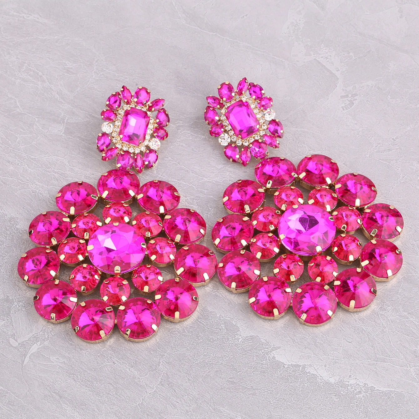 Big rhinestone Drop Dangle Earrings Big Pendant Women\'s Earrings Celebrity Hot Selling Earrings Same Style Fashion Jewelry Gift