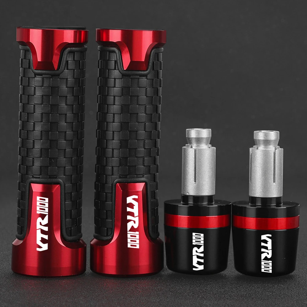 

7/8" 22MM Motorcycle Handlebar Grips Handle Bar Cap End Plugs For Honda VTR 1000 VTR1000 FV/FW/FX VTR1000F Firestorm VTR1000FW