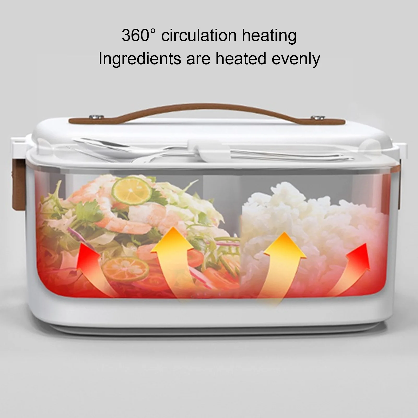 110V 220V 12V Lunch Box elettrico 1.8L Fornello per auto Scaldavivande in acciaio inossidabile 304 senza Bento Box riscaldato ad acqua 70 ℃   Scatola termica