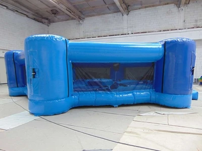 Aufblasbares Sportspiel Bungee Run Hippo Chow Down 6-Spieler Aufblasbare hungrige Hippos-Spiele für Erwachsene und Kinder zum Verkauf