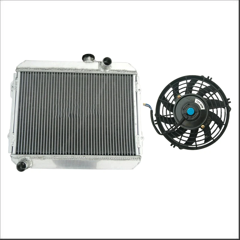 3Row Aluminum Radiator + Fan For Toyota Corolla KE30 KE38 KE55 KE70 1974-1985 1984 1983 1982 1981 1980 1979 1978 1977 1976 AT/MT