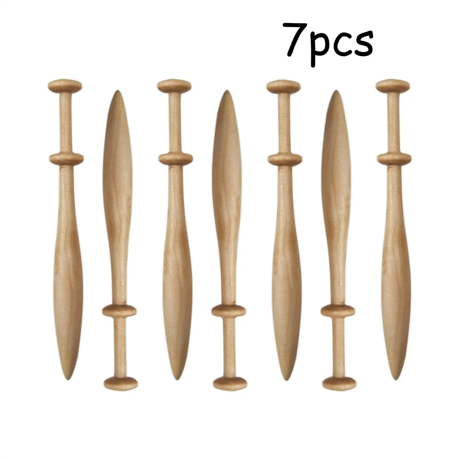 

7x Wooden Lace Bobbins Wood Weaving Tools Hand Knitting DIY Tools Bobbin Lace Making for Socks Sweaters Party Anniversaries