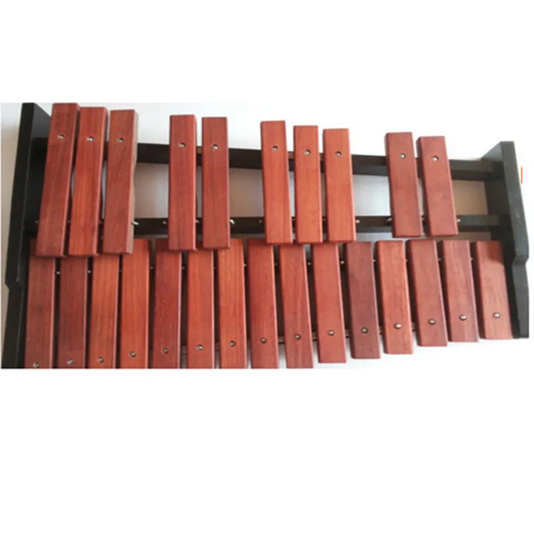 25 Note Xylophone, Red Wooden Xylophone, Percussion Instrument, Glockenspiel, Metallophone, Aluminum Bars, Musical Toy