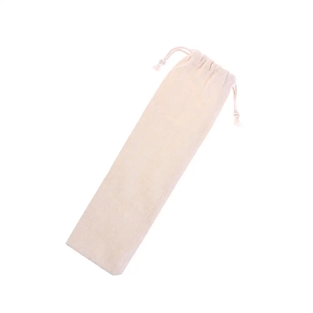 

Straw Storage Carrying Case Burlap Pouch Travel Bag for Forks Spoon Reusable Straws Lightweight Foldable Kitchen Bar Supplies