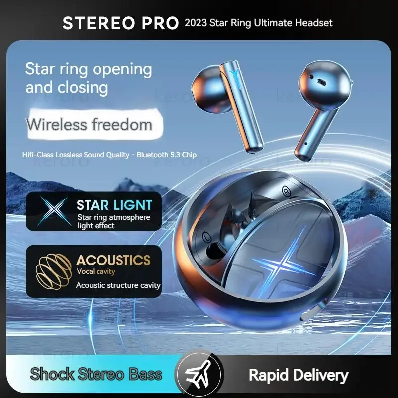 

Беспроводные наушники-вкладыши Star Ring, Bluetooth-гарнитура, высокое качество звука, Спортивная гарнитура для Android, iPhone, длительный срок службы батареи