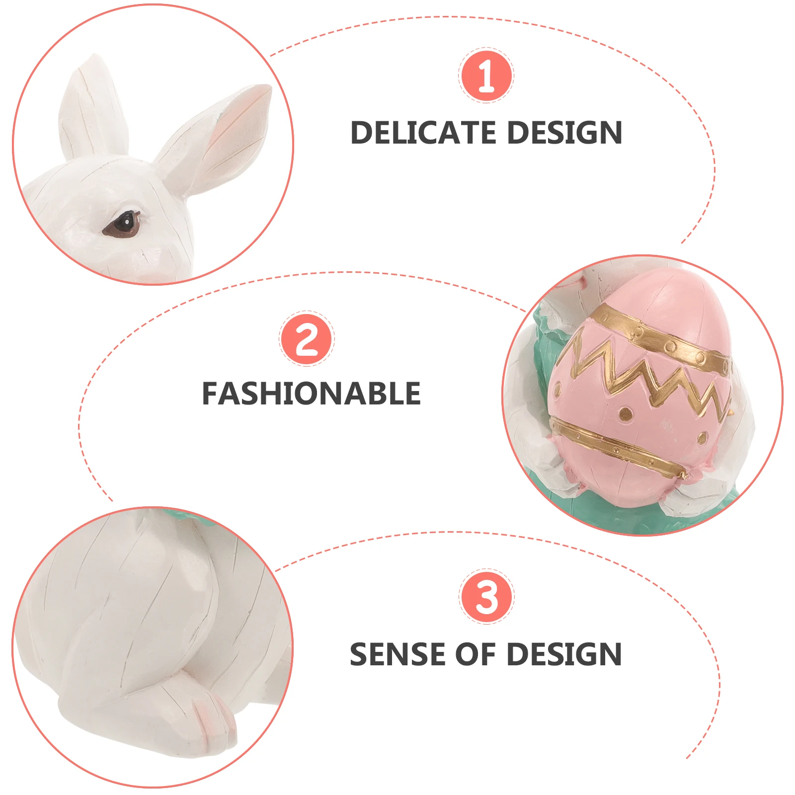 

Small Easter Bunny Resin Statue Rabbit Ornament Home Garden Desktop Decoration Creative Rabbit Crafts Bunny Figurines