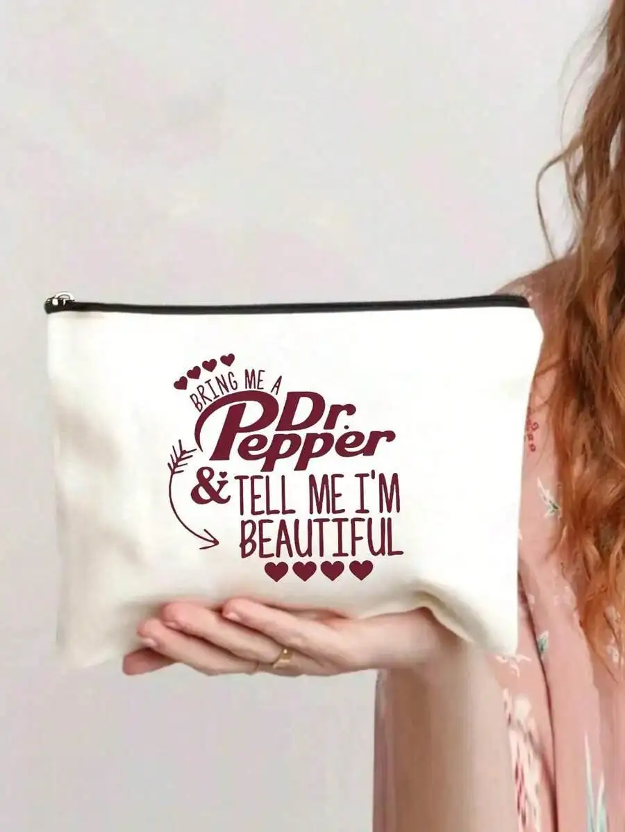 

Стильная косметичка из холщовой ткани: легкая, складная, на молнии, идеально подходит для путешествий и особых случаев.