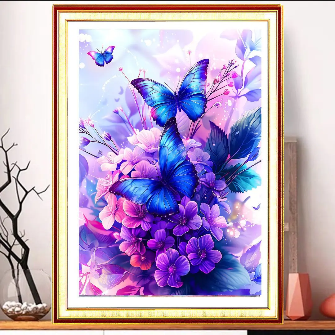 

11CT 9CT вышивка бабочками DIY наборы с принтом в китайском стиле нитки для вышивки крестиком наборы для рукоделия домашний декор ремесла