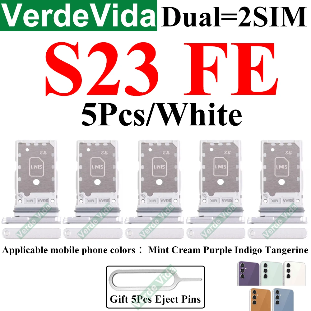 5Pcs Taca na kartę SIM do Samsung S20 S21 S23 FE Gniazdo adaptera gniazda do S711 G990 G781 Karta Micro Nano SIM z pinem