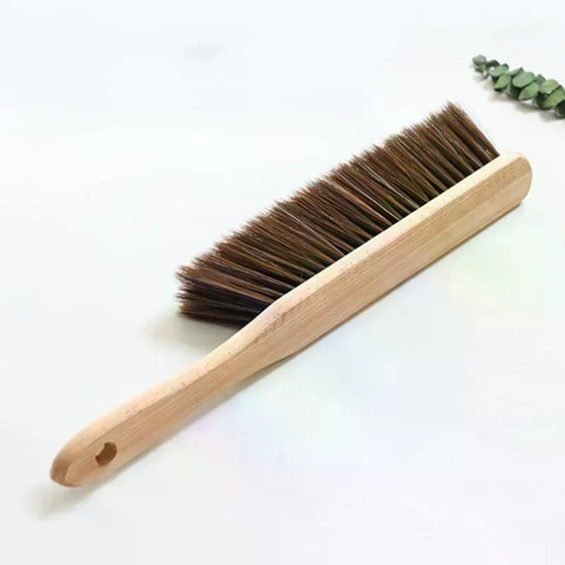 Wood Bristles Brush Anti-static Desktop Bar Grinder Coffee Powder Cleaning Brushes Domestic Bed Sweeping Natural