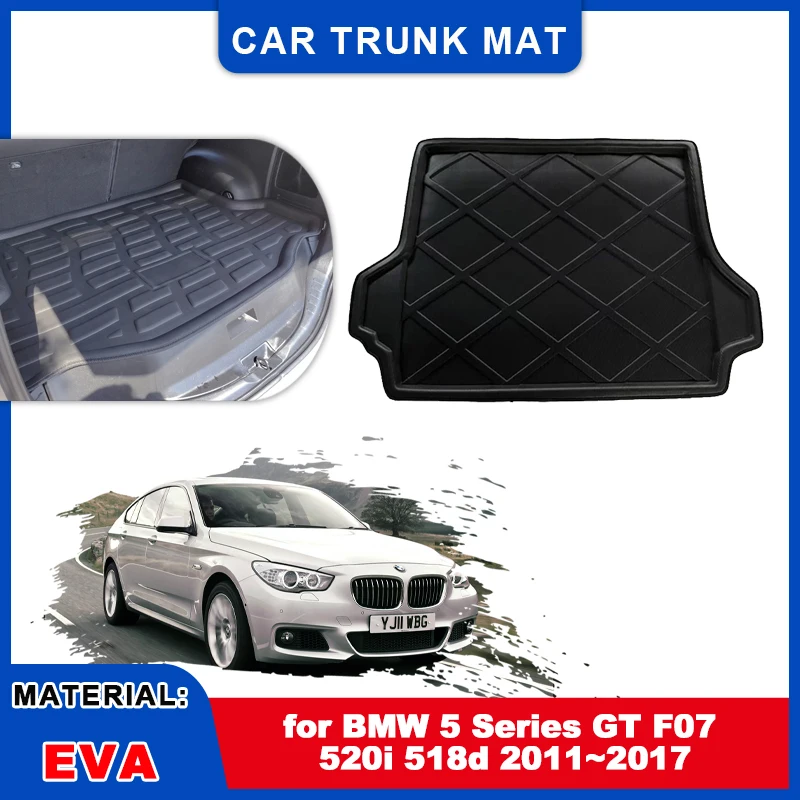 Car Trunk Liner for BMW 5 Series GT F07 520i 518d 2011~2017 Cargo Mat Waterproof Luggage Cover Carpet Storage Pad Accessories