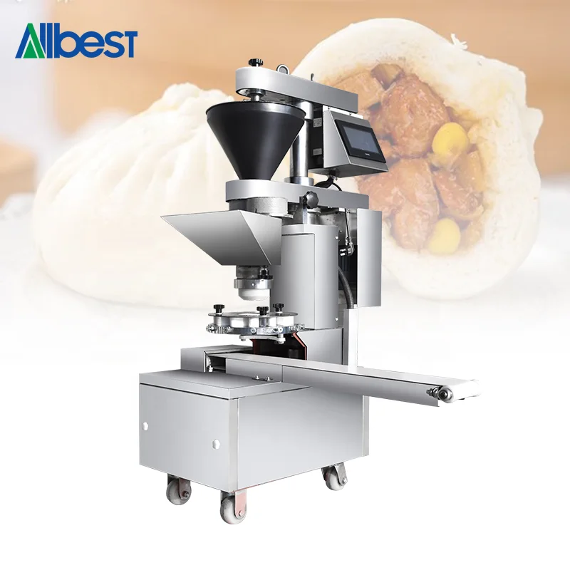 Máquina Portátil Automática con Control Digital para Hacer Bollos Rellenos al Vapor, Baozi, Bollos de Crema, Momo en Forma de Media Luna