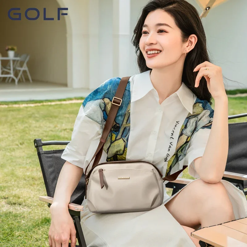 GOLF Lady Crossbody Shoulder Bag Canvas Zipper Messenger Small Bags Summer Casual Leisure Travel Purse Handbag for College Girls