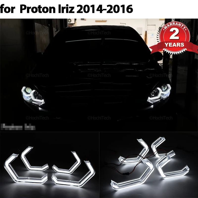 

Ultra bright DTM M4 Style led Angel Eyes halo rings Day Light For Proton Iriz 2014 2015 2016 Car Accessories