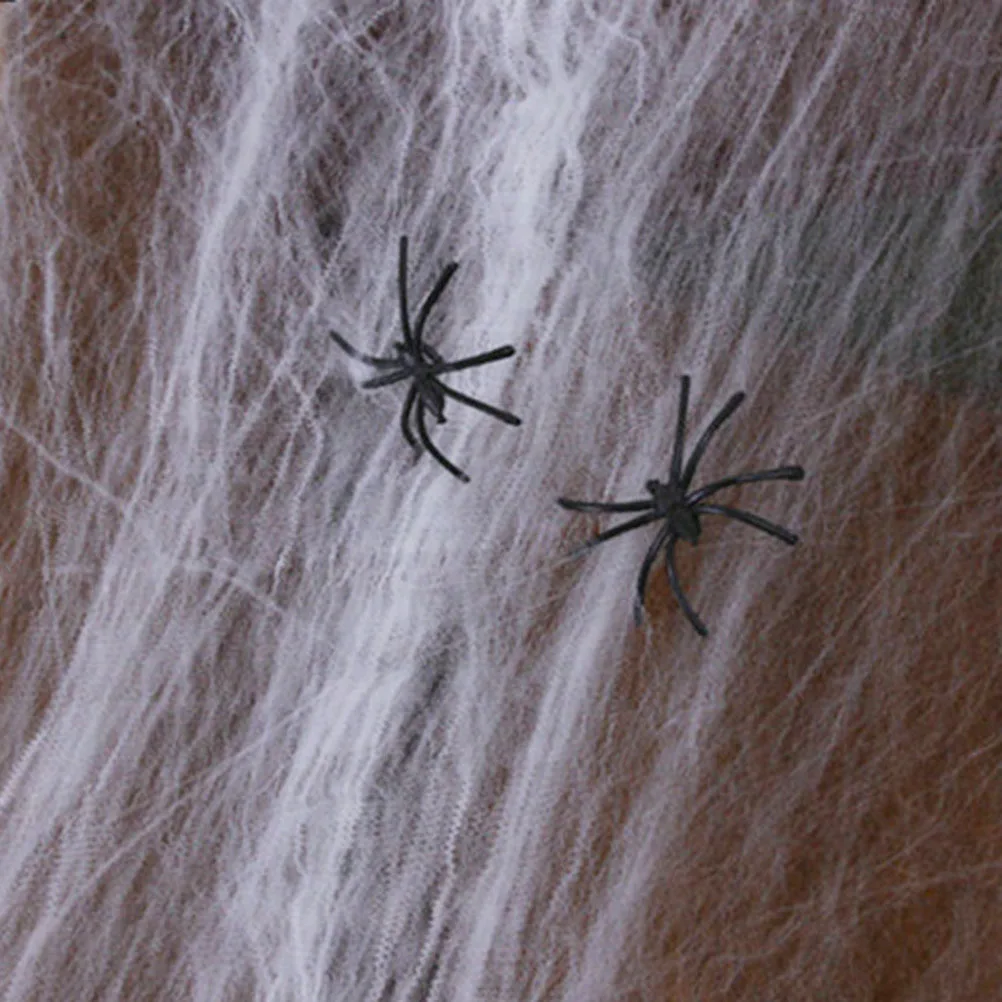

6Packs Spider Web Silk Props Creepy Stretchable Design for Halloween Themed Decorations Indoor Outdoor Walls Windows Furniture