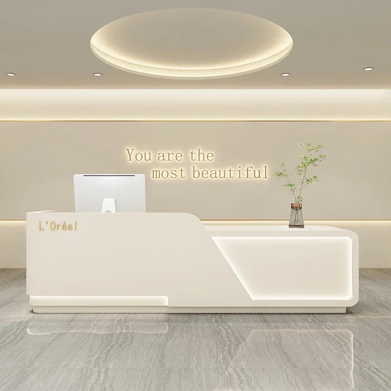 Counter Bakery Reception Desk Luxury Modern Bar Beauty Salon Help Long Supermarket Table Furniture Hairdressing Minimalist