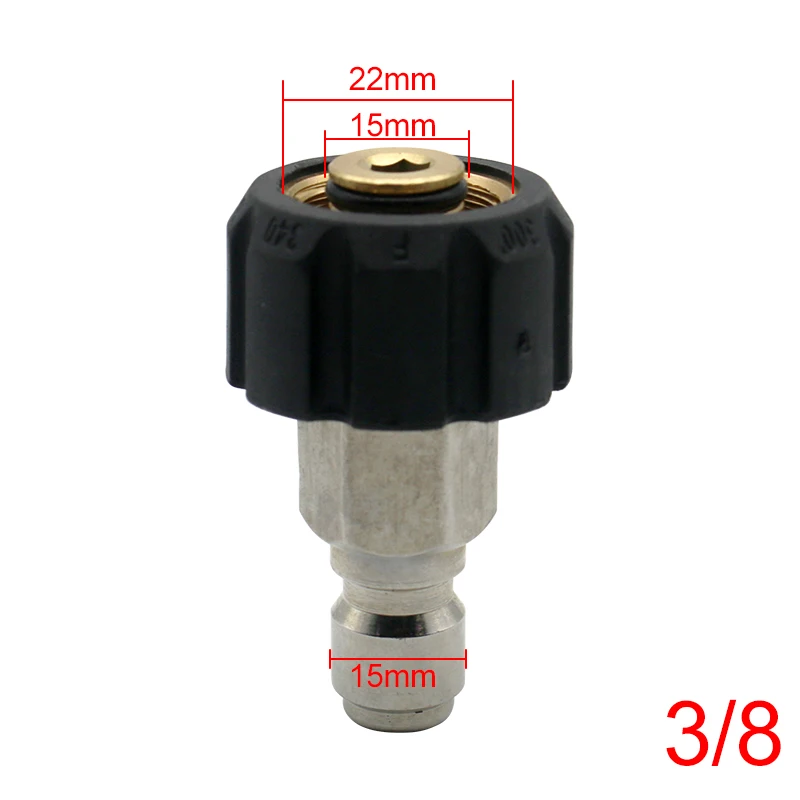 1Pc 1/4 3/8 Inch Quick Disconnect Man Om M22 14 15 Vrouwelijke Adapter Voor Hogedrukreiniger Sneeuw Foam Lance auto Accessoires