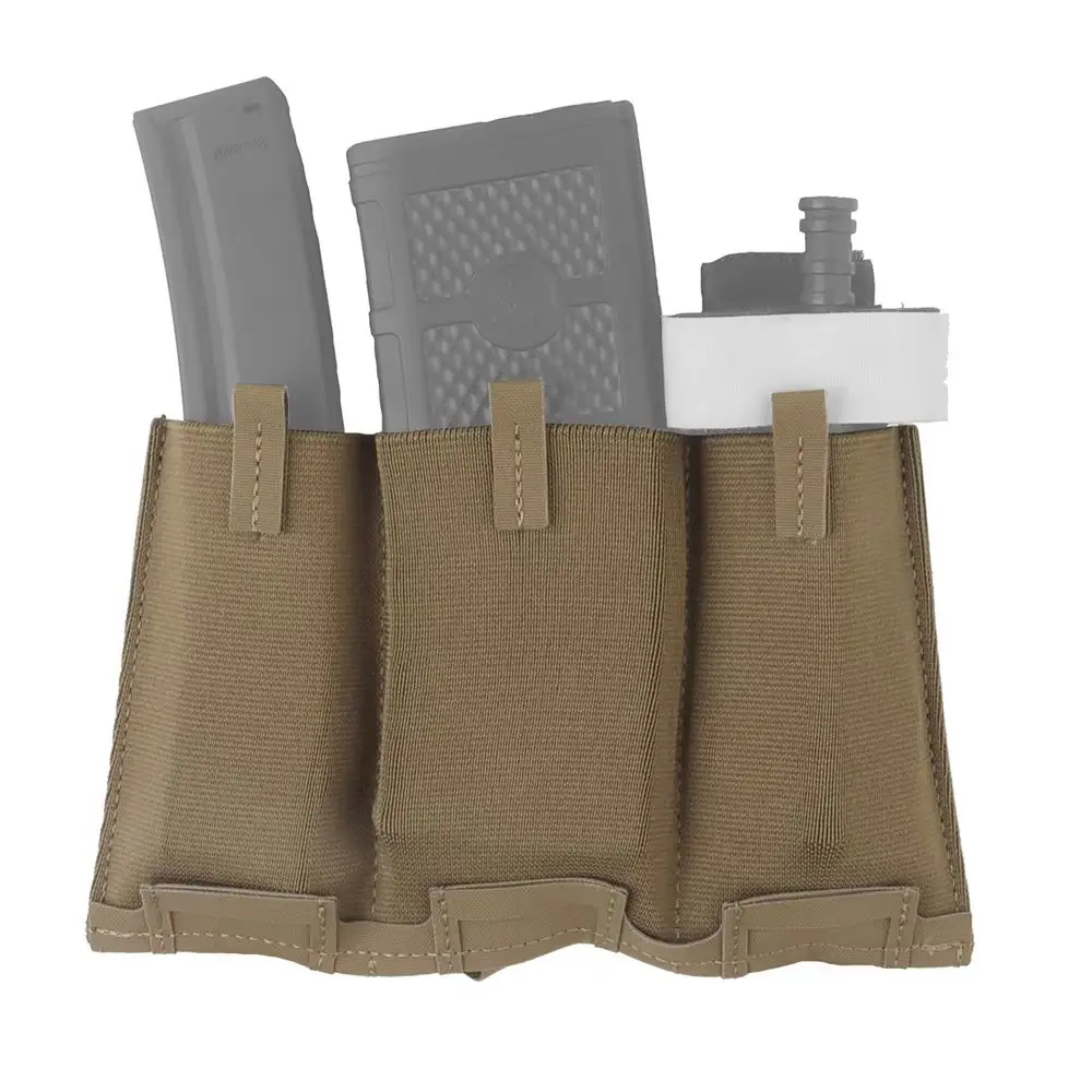 Tactical multi-purpose combination with dual-purpose elastic fixed triple elastic magazine bag panel
