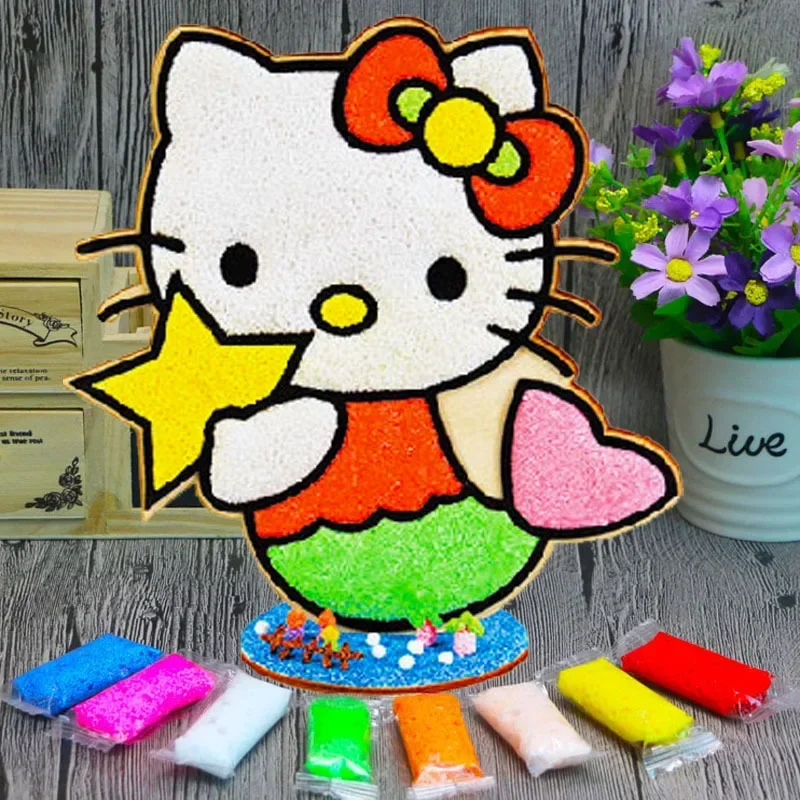 3d Hout Sneeuwvlok Klei Schilderij Kinderen Diy Creatieve Kleurrijke Modder Painting Speelgoed Board Art Painting Tool Kind Educatief Speelgoed