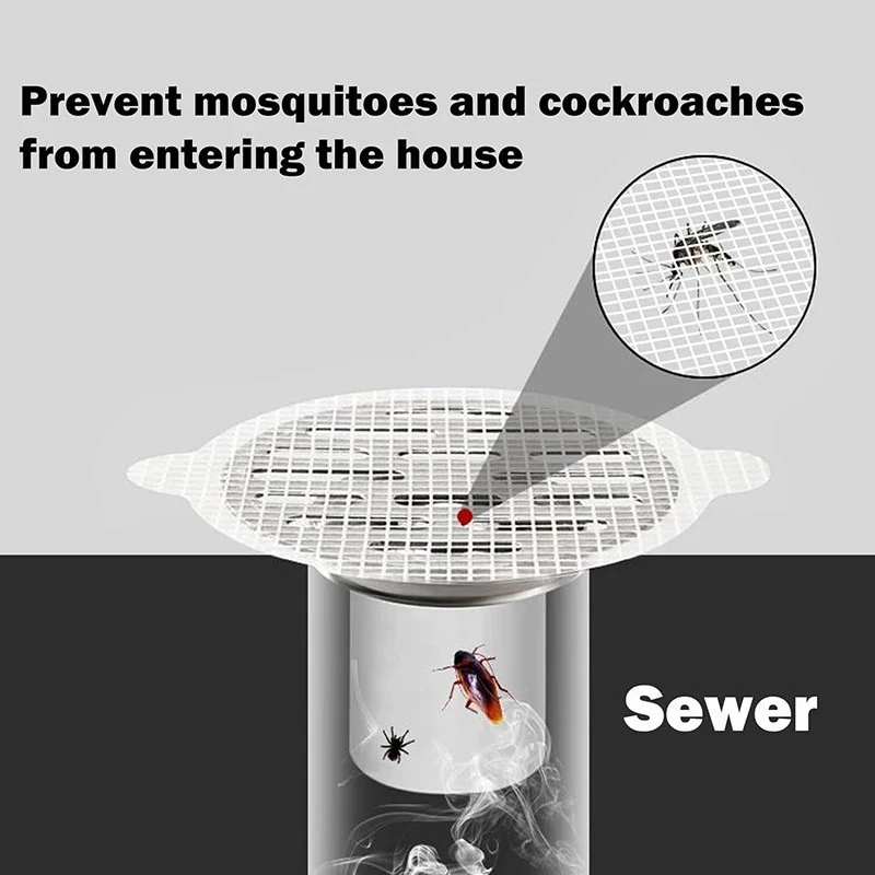 50 pezzi usa e getta doccia scarico capelli Catcher adesivi in rete Anti-blocco lavello da cucina filtro filtro accessori per il bagno