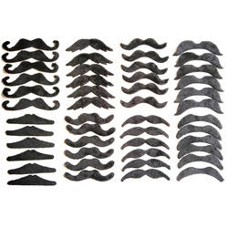 48pcs Costume Mustache Pirate Party Halloween Cosplay Fake Beard Party Supplies