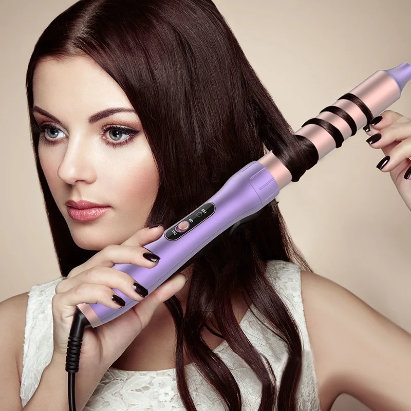 

Factory Three barrel Ceramic Ionic Big Wave Curler Automatic Curling Iron with Triple Barrel Hair Waver Hair Curler