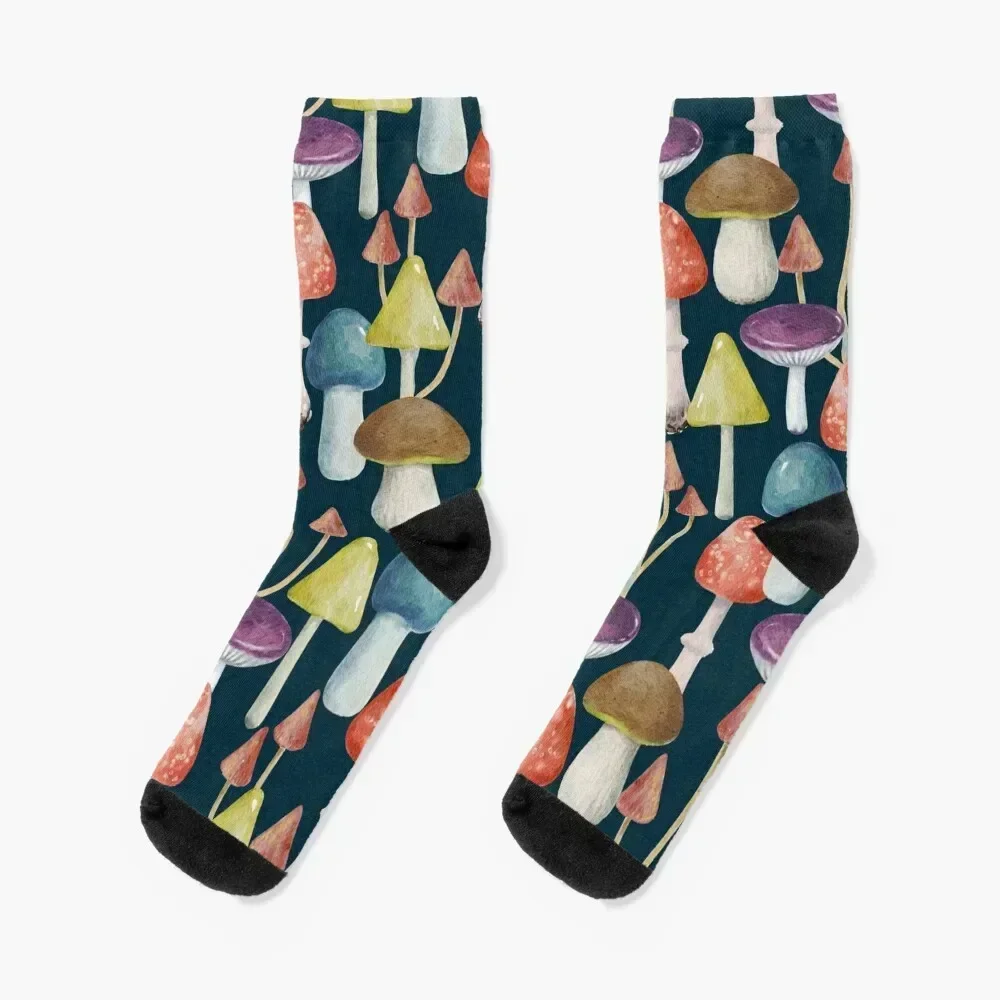 

Mushroom Colorful Fall Autumn Pattern Socks Novelties aesthetic basketball gym Designer Man Socks Women's