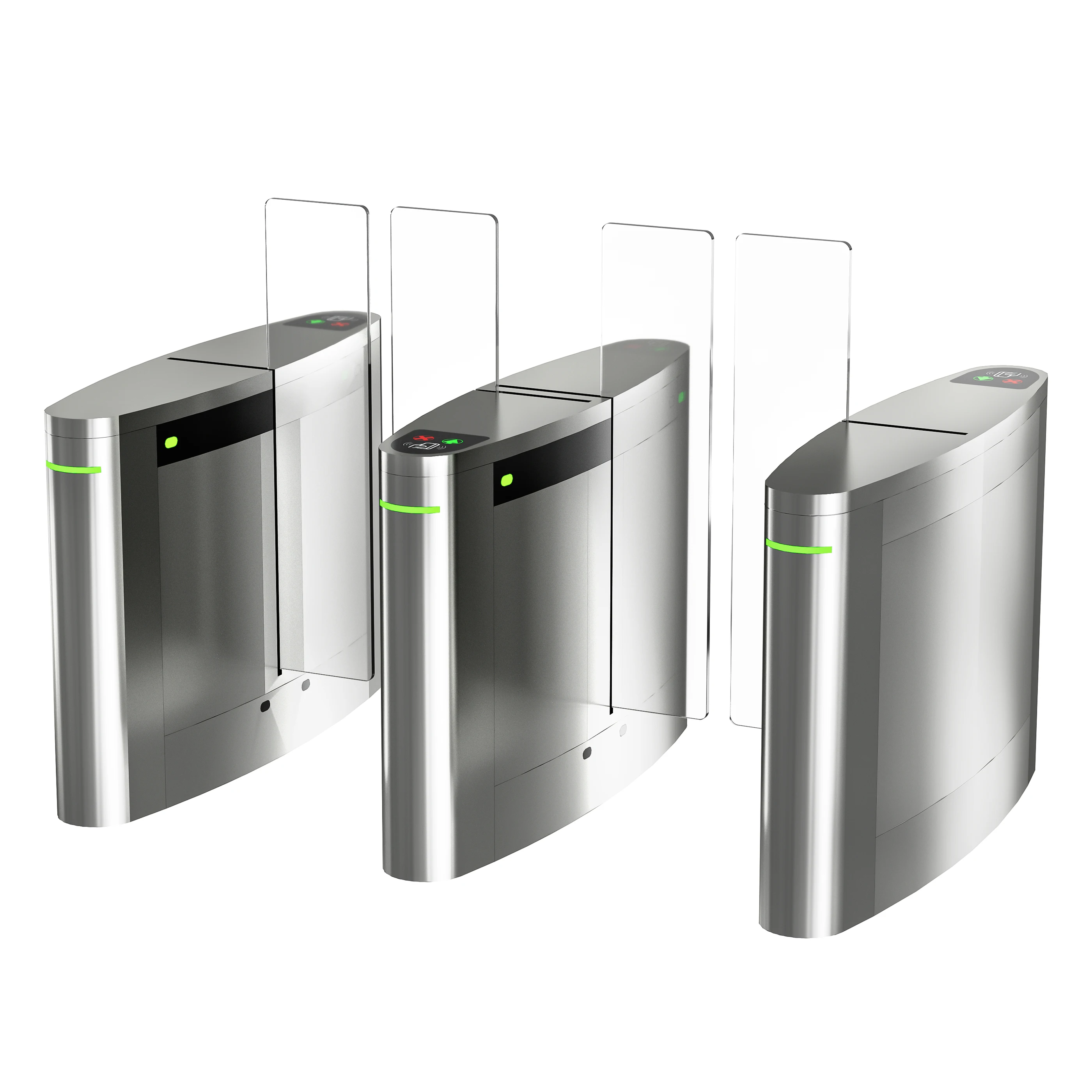 Security Entrance Scan System Sliding Turnstile Security Swing Barrier Gate For Lobby