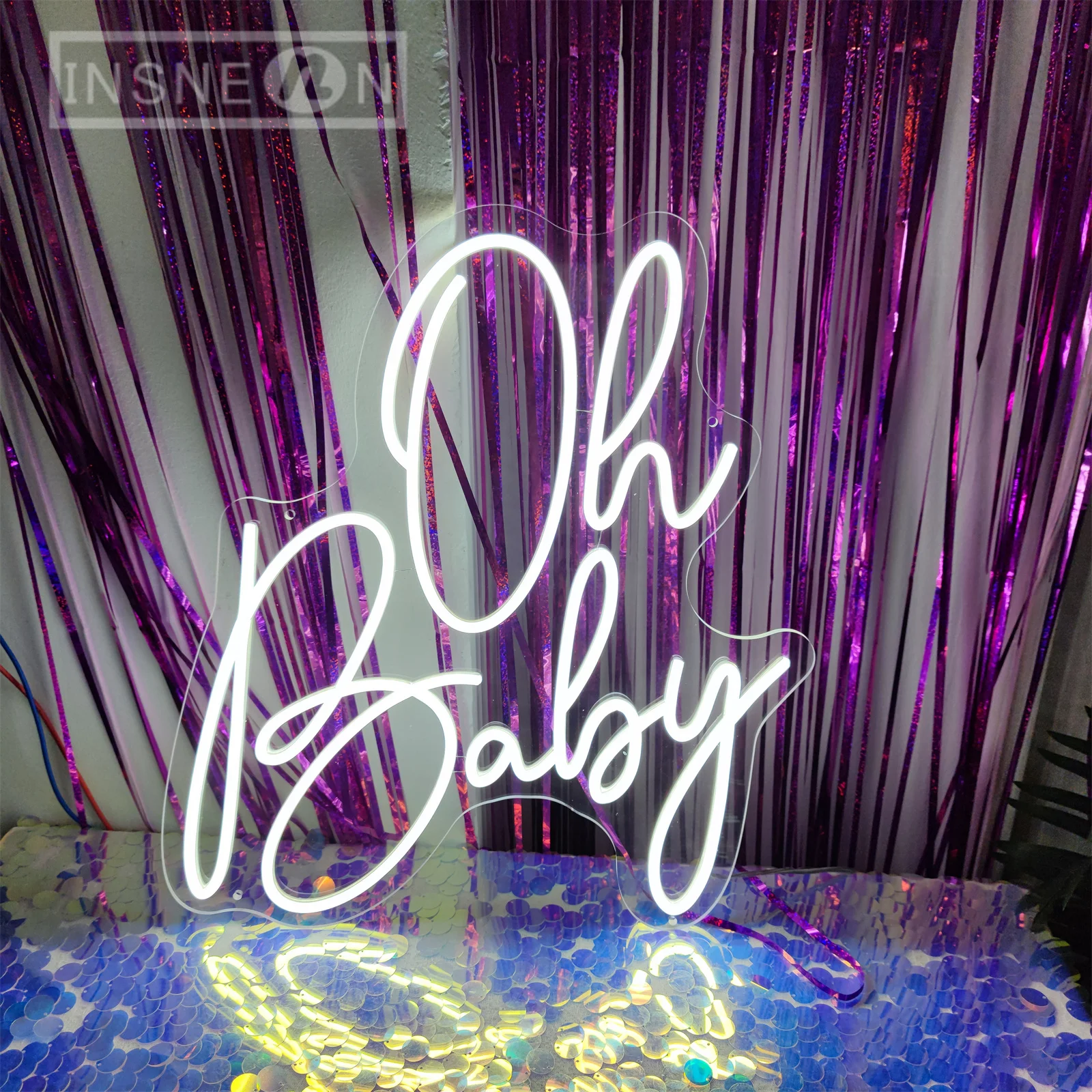 Oh Baby Neon Sign LED Light USB Wedding Party Room Wall Neon Light Decor Bedroom Gifts Neon Light Sign Home Decoration Led Lamp