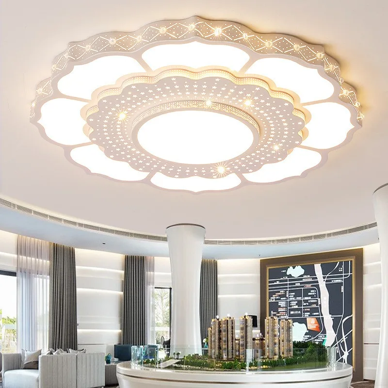 

Nordic Ironwork Lotus Flower Hollow-out Design Ceiling Lights LED Living Room Villa Corridor Stairs Modern Fashion Hanging Lamps