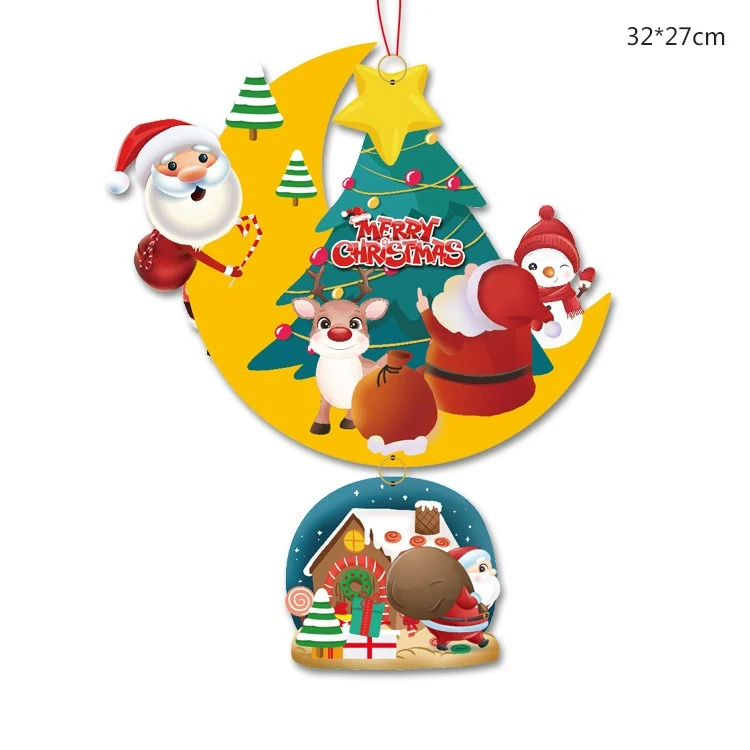 Christmas creative wreath ornaments, Christmas decoration stickers, store display, home decorations, Christmas party supplies