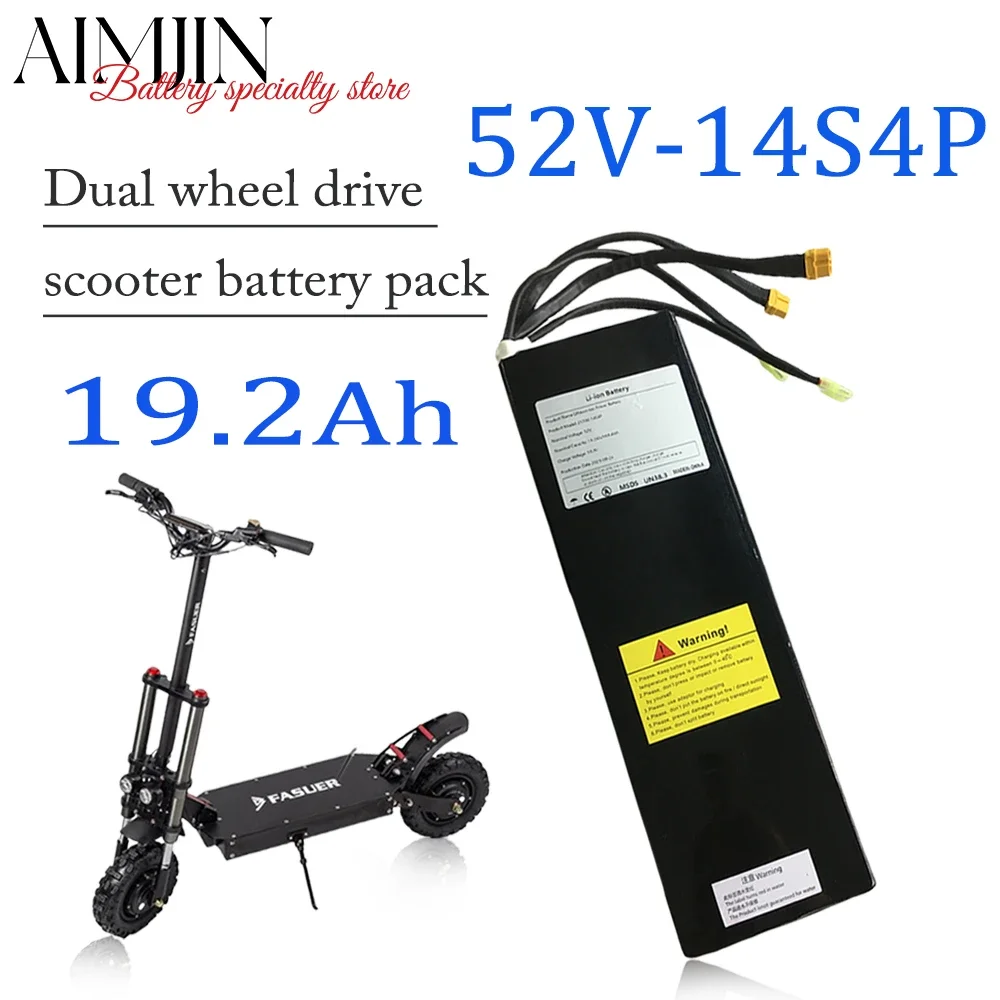 

14S4P 2025 brand new 52V 19.2Ah 21700 Rechargeable Lithium Battery Pack Suitable For Dual Drive Scooter Battery