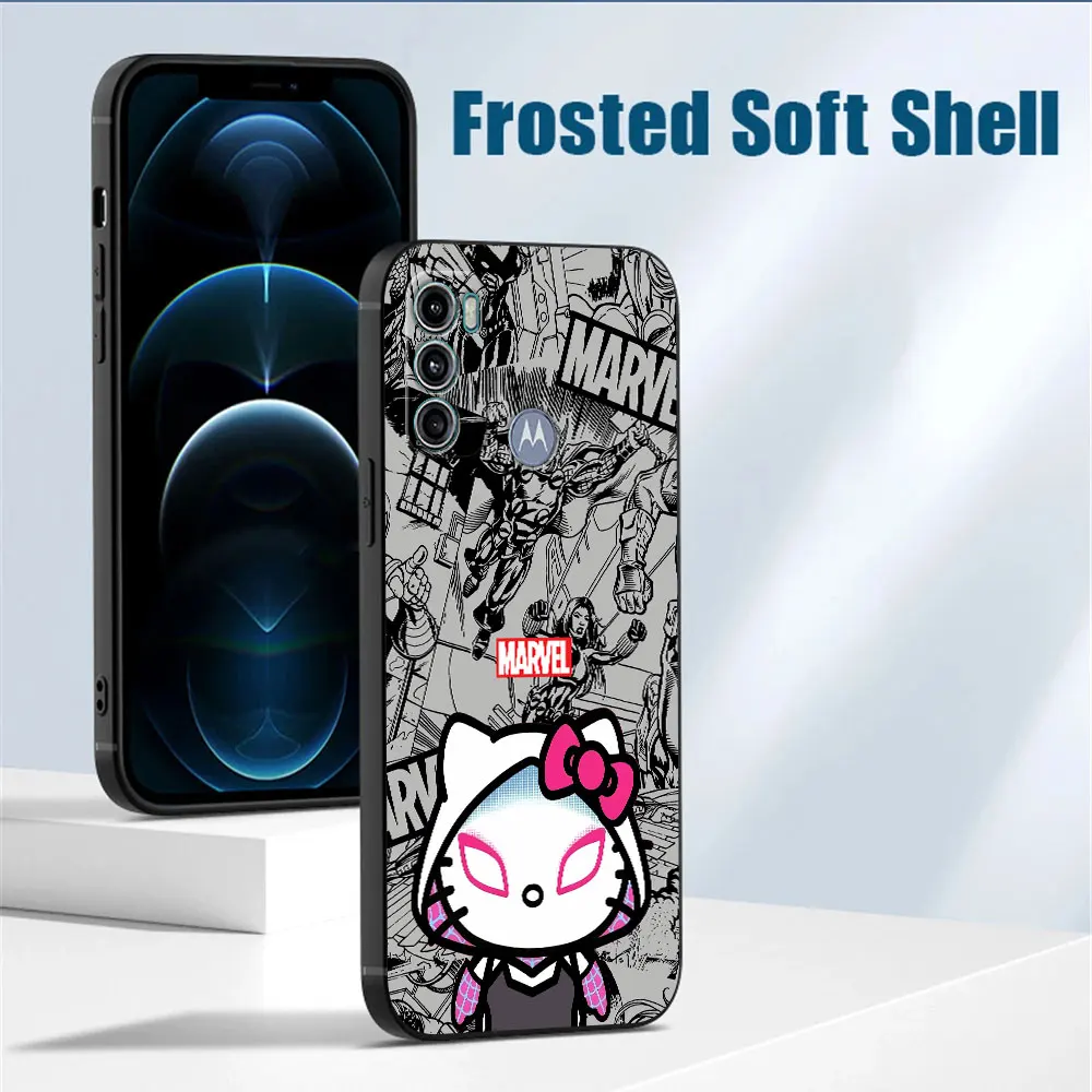 Case for Motorola Moto Edge 30 40 Pro Edge 20 Lite G Stylus 2022 Edge 30 Neo Edge 20 Pro Cover Marvel Spidermans Hello Kitty