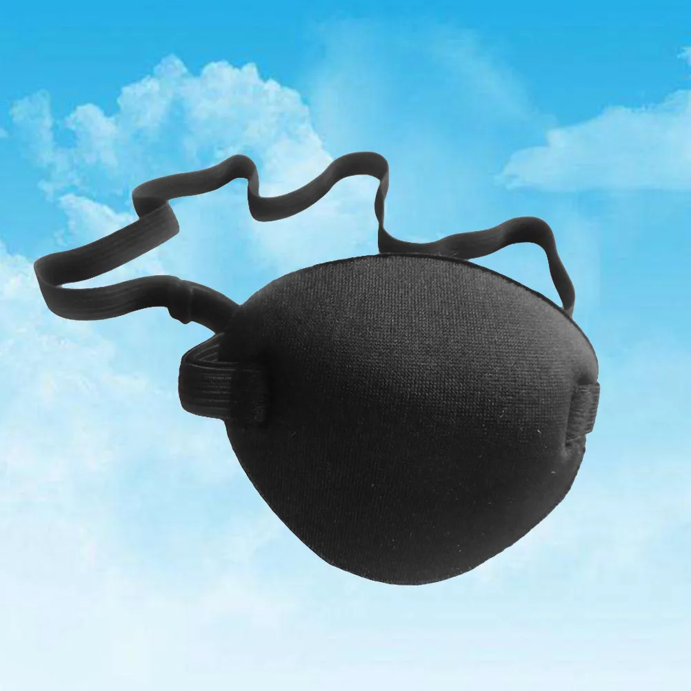 

2Pcs Pirate Eye Patch Black Thick Sponge Adjustable Elastic Band Lazy Eye Cover Amblyopia Treatment for Adult Cosplay
