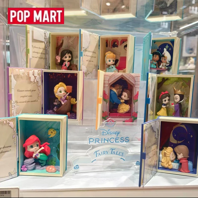 POP MART Disney Prinzessinnen Märchen-Serie Szenen-Sets Blind Box Spielzeug Mystery Box Niedliche Modelle Anime Actionfigur