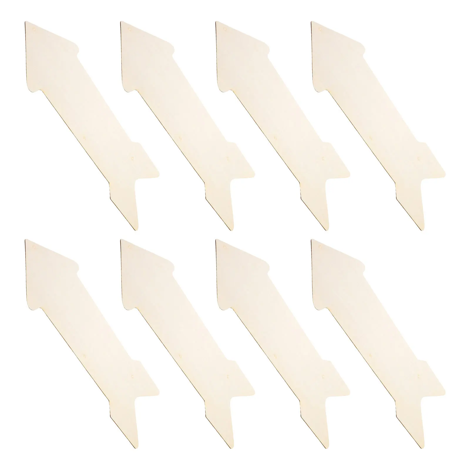 

8Pcs Blank Arrow Shape Wood Slices Unfinished Wooden Cutouts for DIY Craft Home Decor Rustic Wedding Party Decoration Hanging