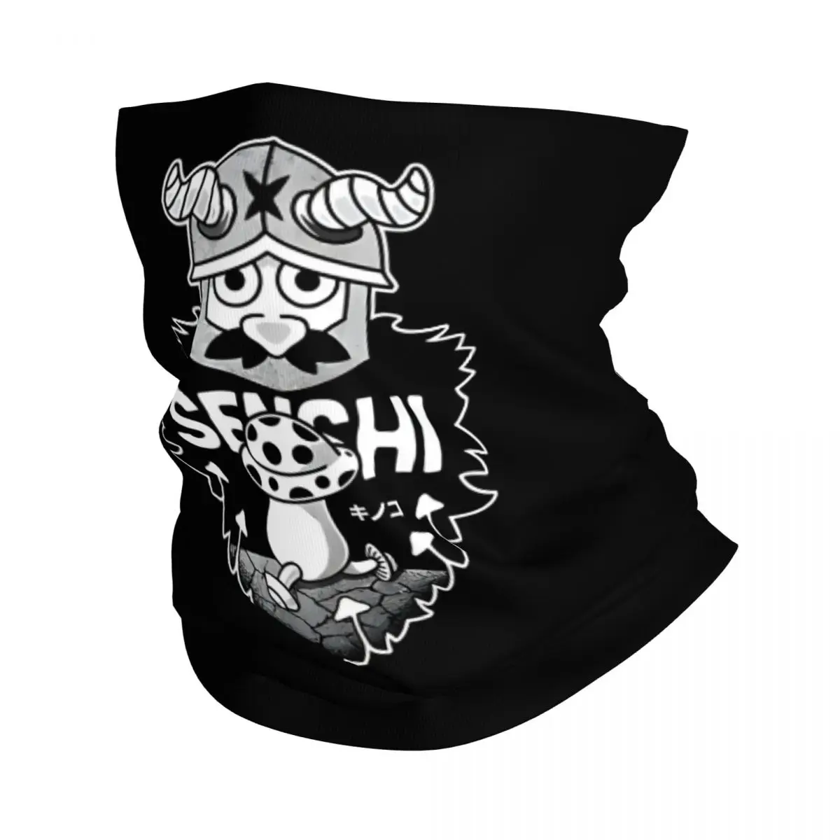 Walking Mushroom And Dwarf Bandana Neck Cover Motorcycle Club Dungeon Meshi Face Scarf Hiking Unisex Adult Breathable