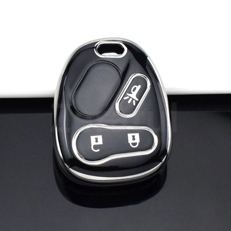 For Chevrolet S10 Silverado Suburban Tahoe for GMC Sierra Sonoma Yukon 3/4 Buttons TPU Car Key Cover Case Auto Rempte Shell Fob