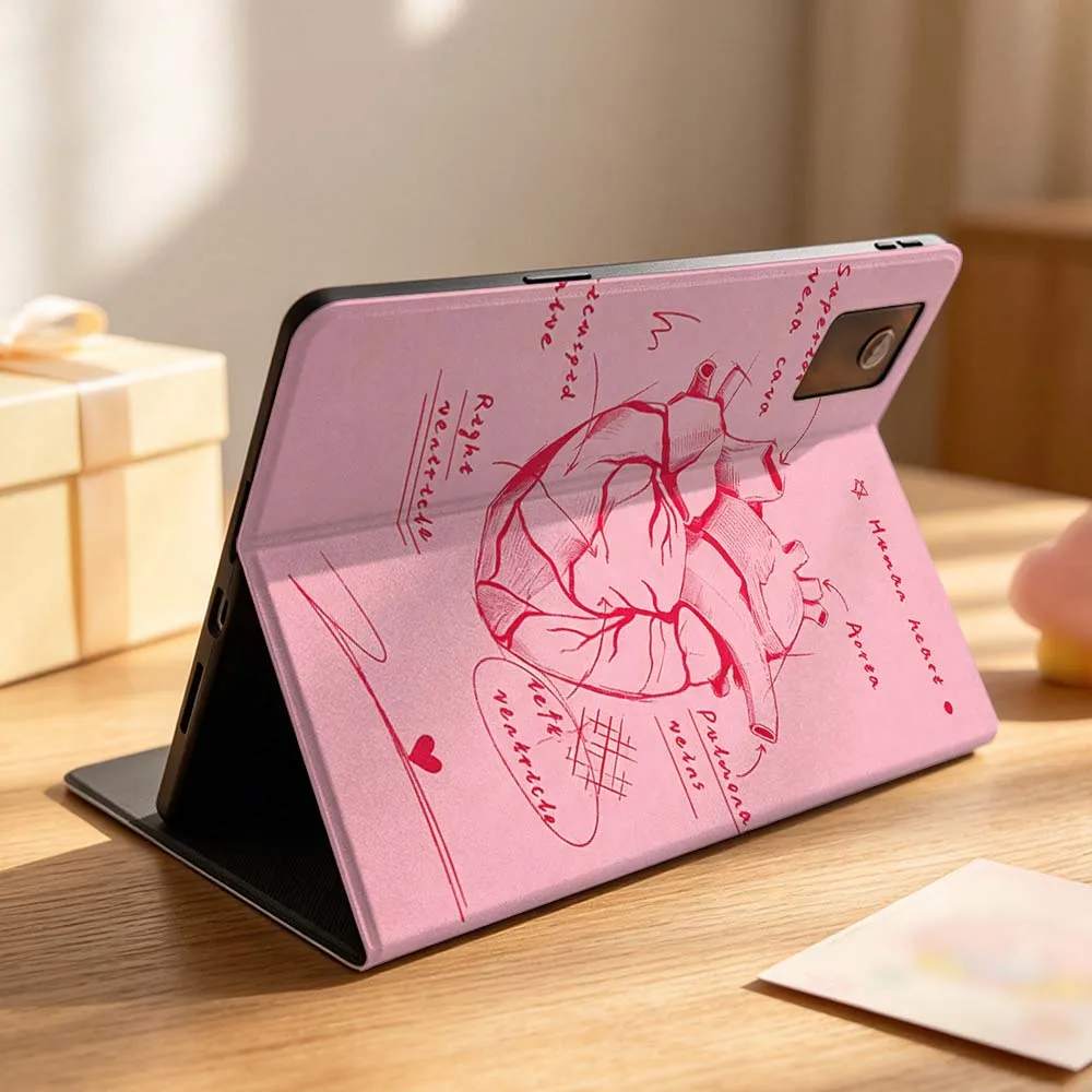 Creative Heart Pattern Case For Lenovo Idea Tab K10 M10 P11 P12 Xiaoxin Pad Pro GT Plus 10.6 11 11.1 inch 2025 Folding Tablet