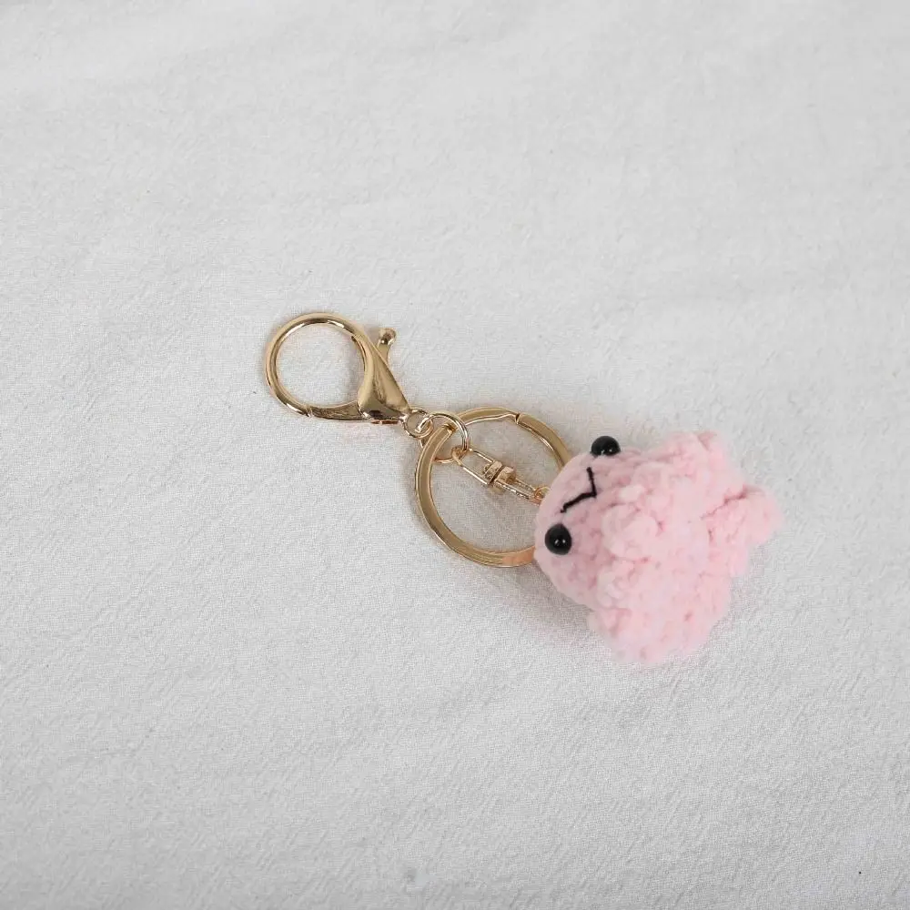 Schmuckgeschenk Cartoon Gehäkelter Oktopus Schlüsselanhänger Tier Handgemachter Strick-Schlüsselanhänger Rosa Niedlicher Oktopus-Anhänger Taschenanhänger – Detail 3