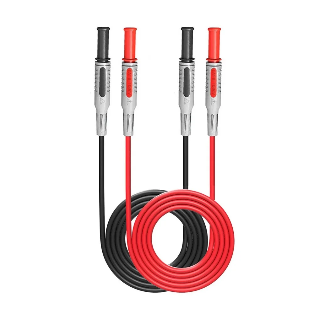 Cleqee P1032 P1033 Multimeter Test Cable Injection Molded 4mm Banana Plug Test Line Straight to Curved Test Cable